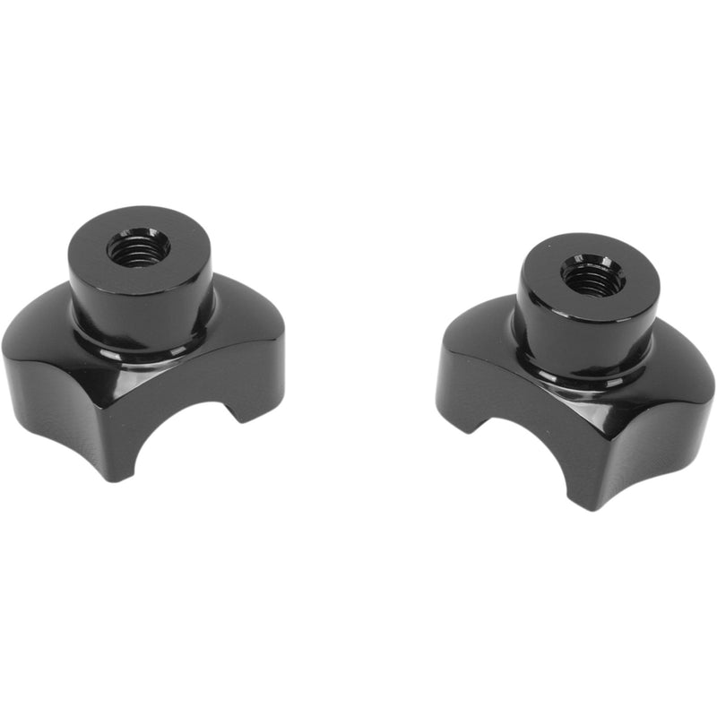 DRAG SPECIALTIES 0602-0403 Forged Aluminum Handlebar Risers straight - 1.7" - black