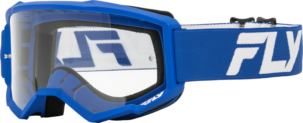 Fly Racing 37-51153 37-51153 FOCUS GOGGLE BLUE/WHITE W/ CLEAR LENS