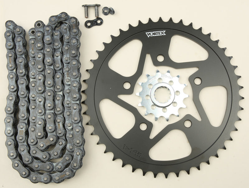 Vortex Sprocket Chain Kit Steel Steel 14/46T SIL SX3 520-110L Black - CK6262 Suzuki 650 / 650S / 650SF 1999-2009