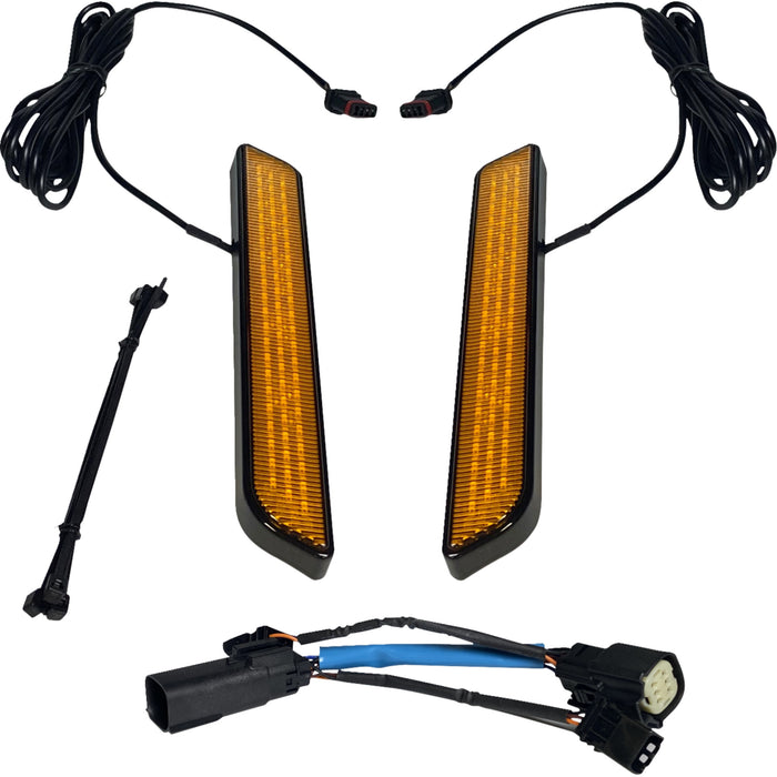 CUSTOM DYNAMICS 2040-2655 CD-FORK-SS6-AB LED Front Fork Lightz™ - Amber - Black