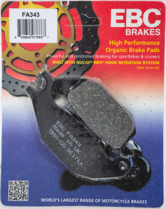 Ebc 15-343 FA343 BRAKE PADS ORGANIC