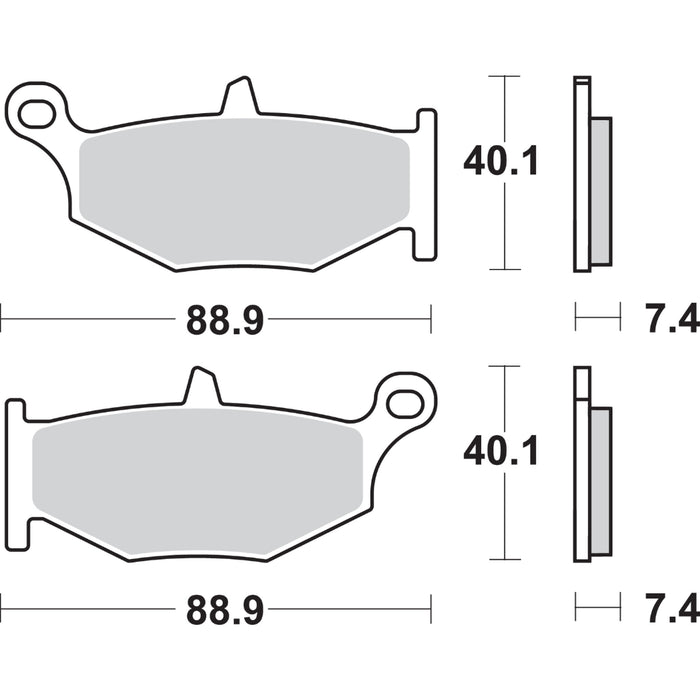 SBS 1722-0745 833HF HF Street Ceramic Organic Brake Pads HF Brake Pads - GSX 1300