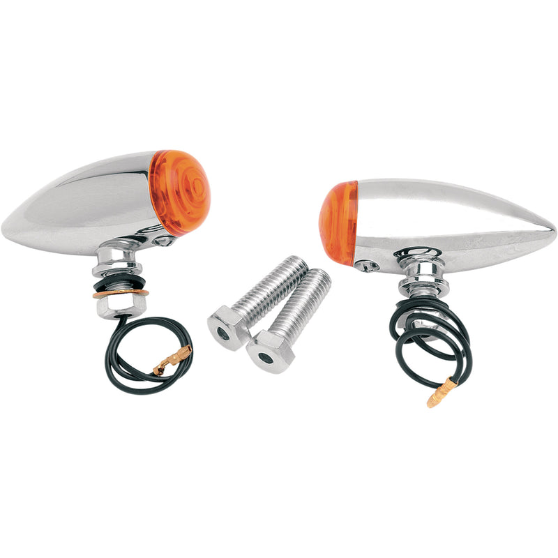 PRO-ONE PERF.MFG. 0903-0000 400350 Bullet Marker Lights Bullet Marker Light - Chrome/Smooth