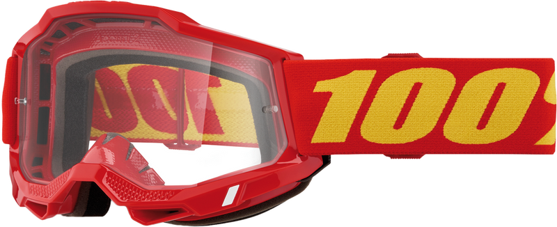 100% 610-5204 50013-00042 ACCURI 2 GOGGLE RED CLEAR LENS
