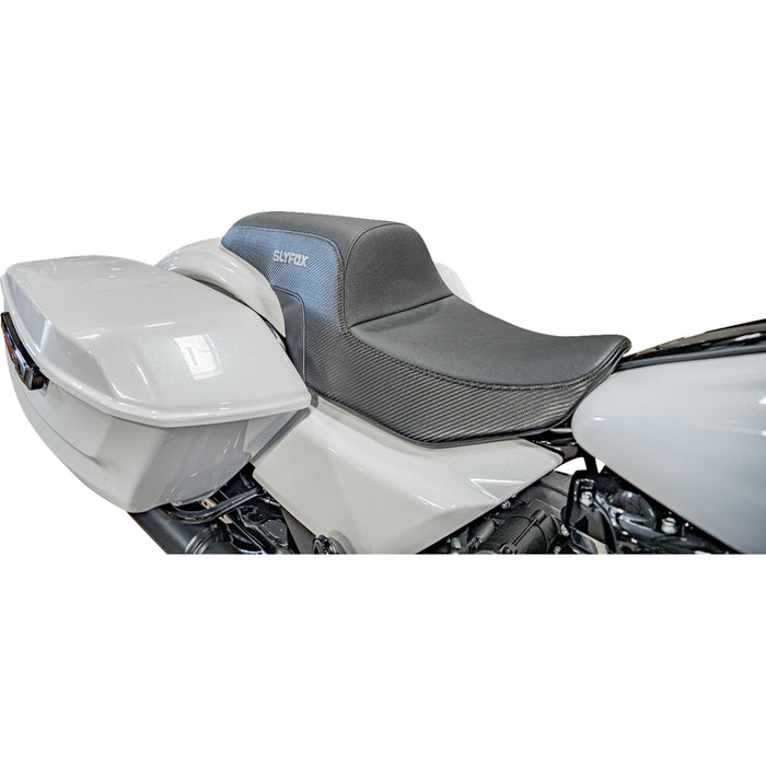 SLYFOX 0801-1840 4685B-Slyfox The Drifter Seat - Drifter Tour Seat - Vinyl w/ Slipstop - Gray Logo - FL '23-'24