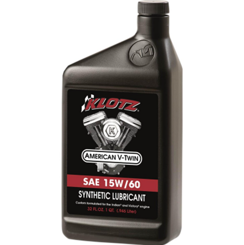 Klotz Oil 842-0030 KV-1560 V-TWIN SYN ENGINE OIL 4T 15W60 1QT 10/CASE