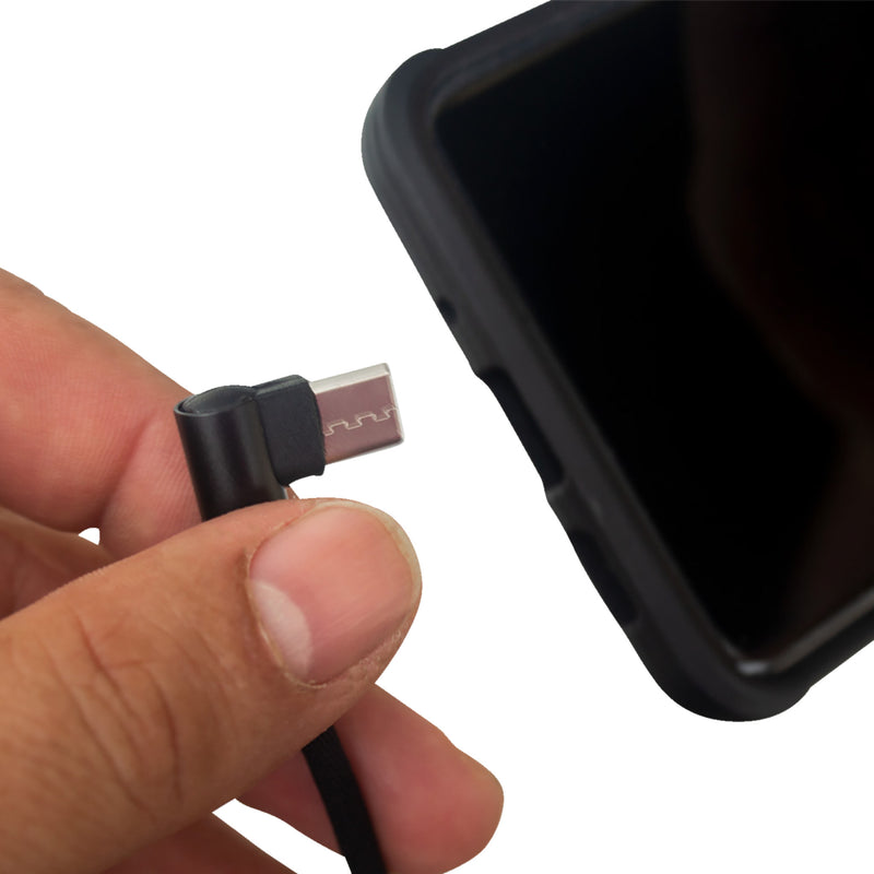 RIDEPOWER 3807-0637 90DEGUSBUSBC12 USB to 90° USB-C Cable charger - single-end - 12"