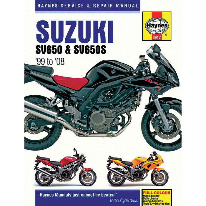 HAYNES HM-3912 M3912 Motorcycle Repair Manual — Suzuki, Motorcycle Manual - Suzuki SV650