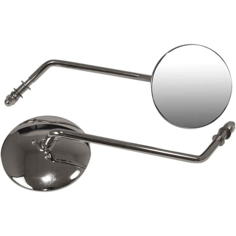 EMGO 0640-1017 20-21795 Chrome Universal Steel Mirror Mirror - 7.5" - Smooth Chrome