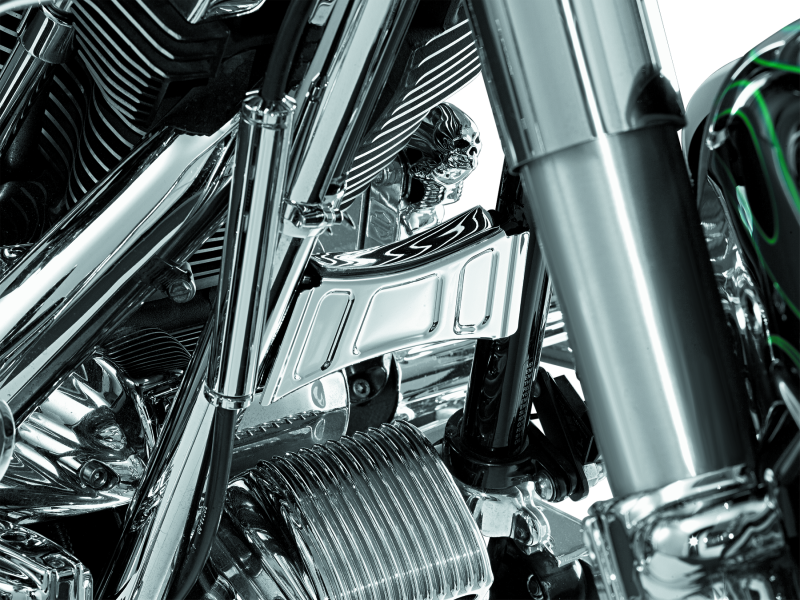 Kuryakyn 7774 Downtube Cross Brace Cover 99-13 Touring Chrome - Photo - Primary