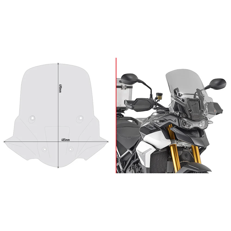 Givi Windshield Specific Smoke TRI - D6415S Triumph Tiger 2020-2024
