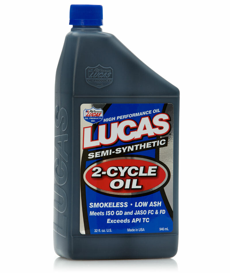 Lucas Semi-Synthetic OIL 2T 1QT - 10110 For Ski-Doo Snowmobiles 2002-2019 | Husqvarna Dirt Bikes 2003-2018 | Kawasaki Dirt Bikes 2002-2018