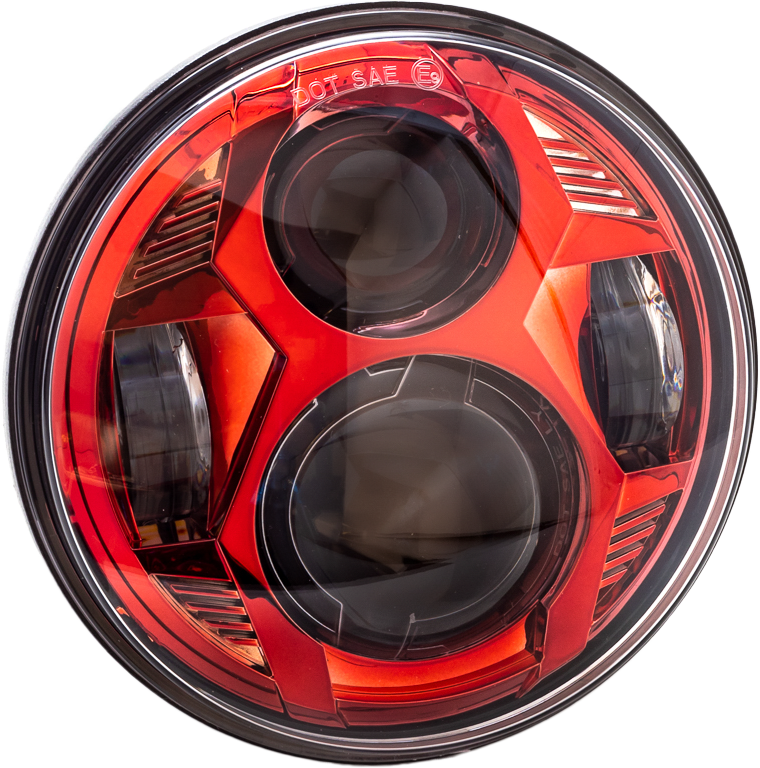 Letric Lighting Co 5.75" LED RED Headlight - LLC-CC-5R