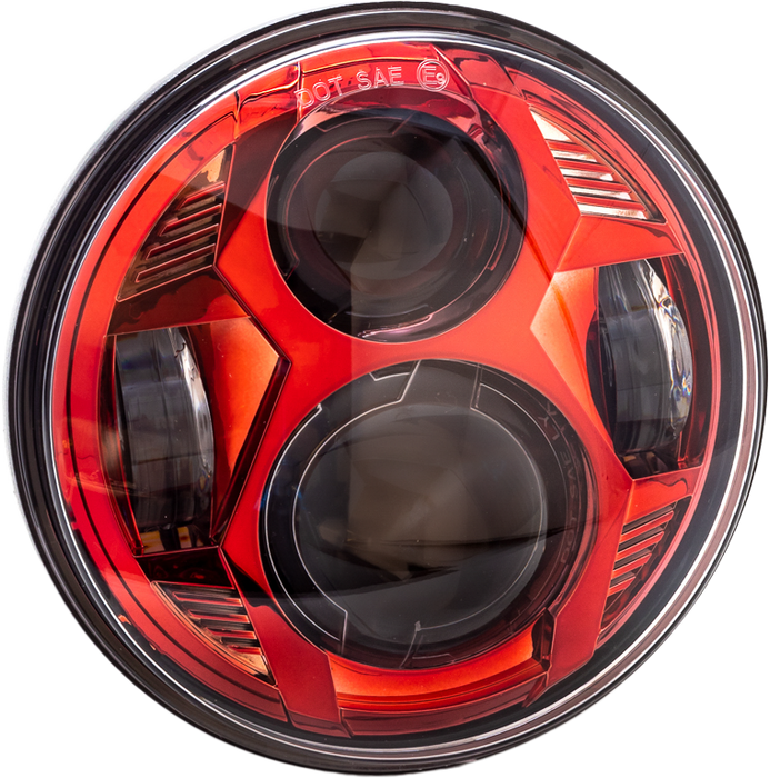 Letric Lighting Co 850-09661 LLC-CC-5R 5.75" LED RED HEADLIGHT