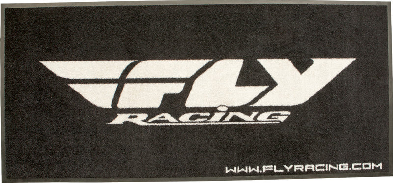 Fly Racing RUG-FLY FLY RUG FLOOR RUG BLACK/WHITE 73"X33"