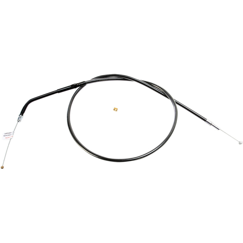 Magnum Shielding Black Pearl™ Braided Throttle Idle Cable — Throttle 31-7/8" - 43362 For Harley Sportster 2007-2021