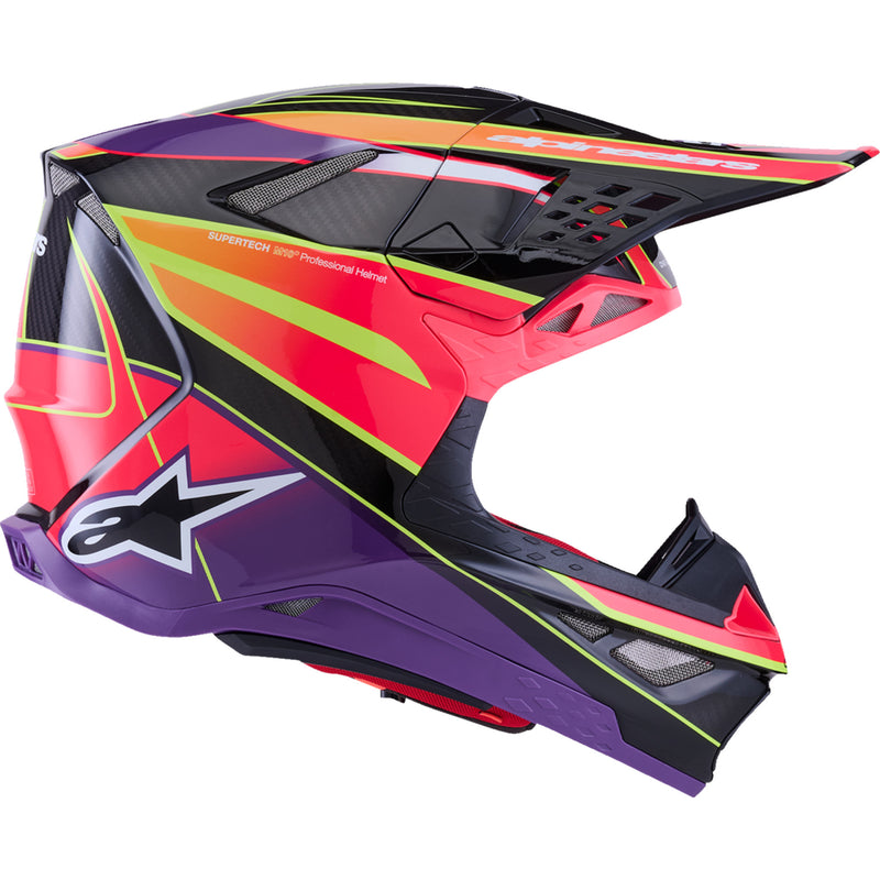 ALPINESTARS Supertech M10 Era MIPS® Helmet - Gloss Pink/Violet/Yellow Fluo