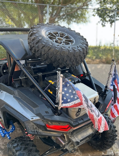 Tab Performance Polaris RZR XP 1000 Spare Tire Rack Black - 715-4003-BLACK Polaris RZR 2024-2025