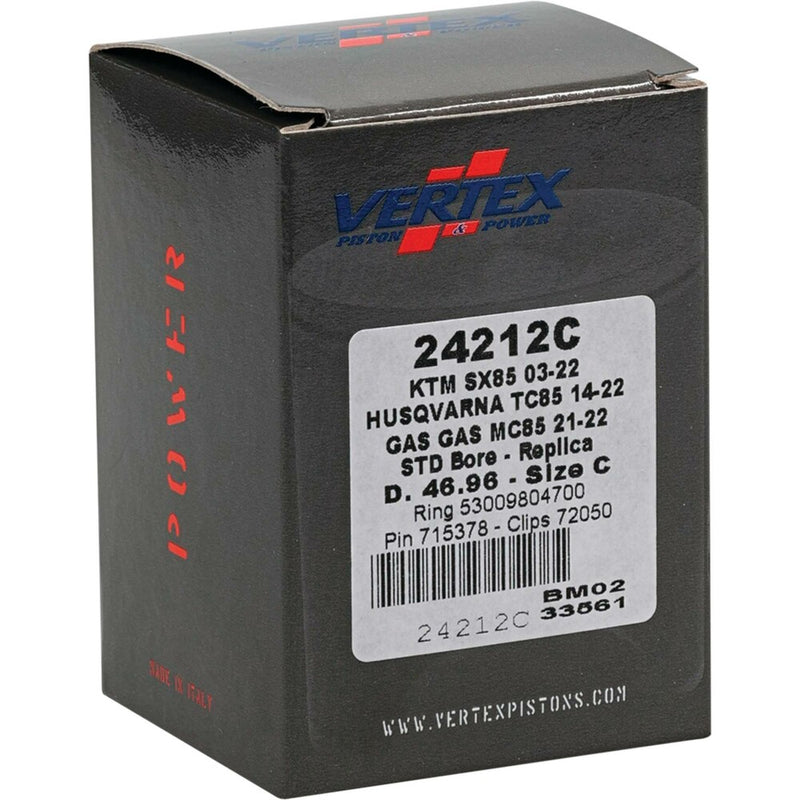 Vertex Piston Kit Cast 46.96/Standard - 24212C For KTM SX 85 2003-2023 | Husqvarna TC 85 2014-2024