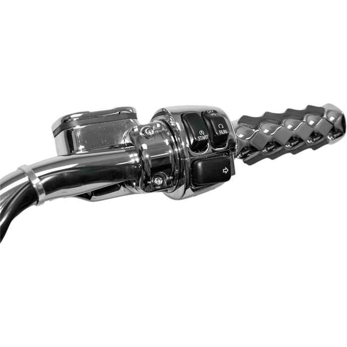 DRAG SPECIALTIES 0658-0033 Cable Clamp dual throttle/idle - 1-1/4" - chrome