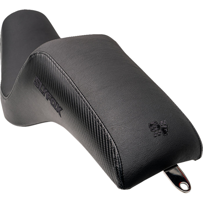 SLYFOX 0803-0746 4683A-slyfox The Drifter Seat - Black Logo - Black Vinyl w/ Slipstop - Carbon Fiber - Dyna '96-'03