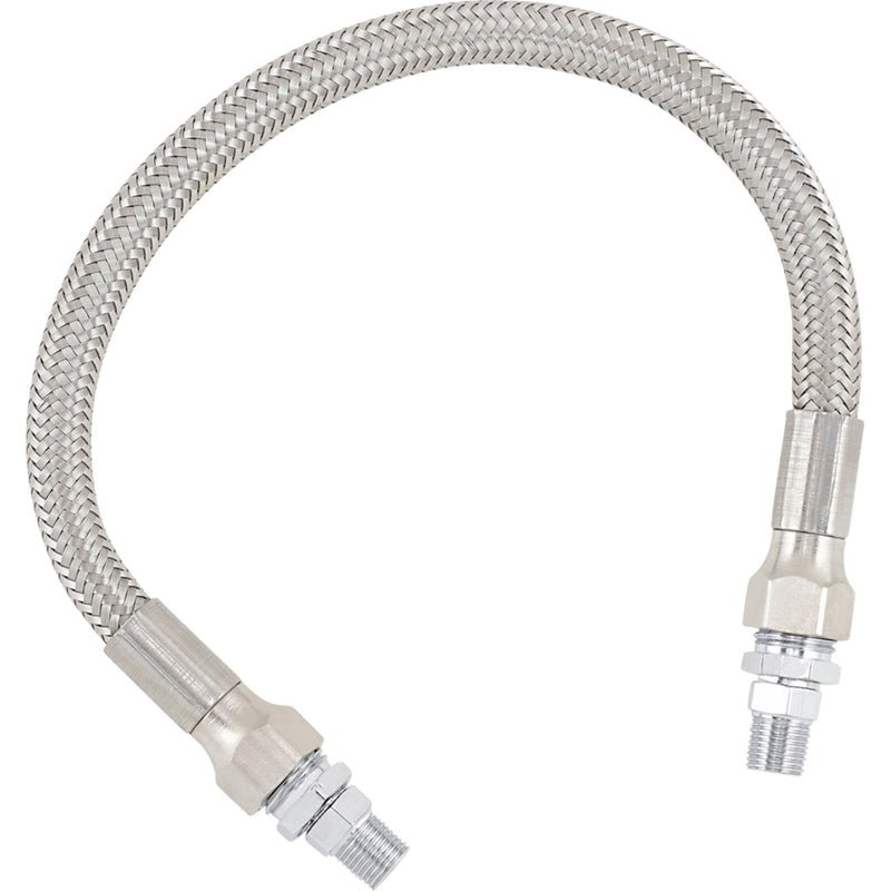 DRAG SPECIALTIES 0711-0047 Universal Stainless Steel Braided Oil Line Universal Oil Line - Stainless Steel - 12"