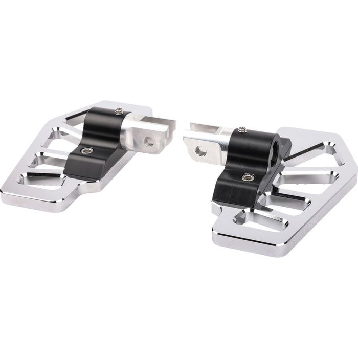 THRASHIN SUPPLY CO. 1621-1150 TSC-2217-3-SF Apex Mini Floorboards - Front - Chrome