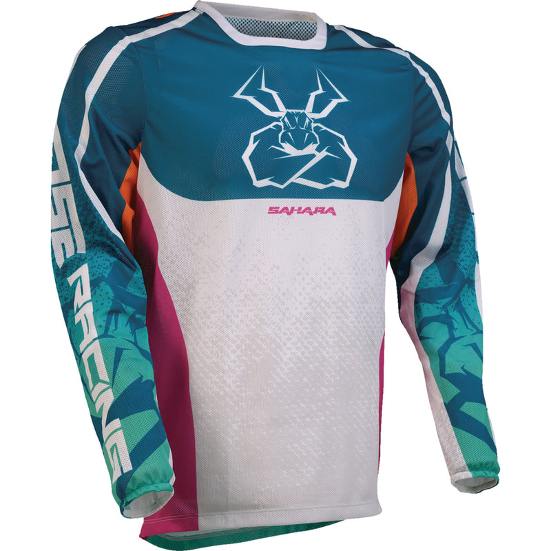 MOOSE OFFROAD Sahara Jersey Teal/Orange/Pink