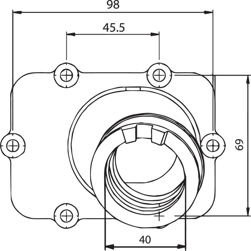 Kimpex Mounting Flange - 104599 Ski-Doo Skandic 550F 2004-2008