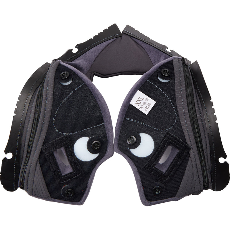AGV 0134-3325 201850005623G2X Pista GP RR Helmet Cheek Pads Pista GP RR Cheek Pads - Gray/Cyan - 2XL