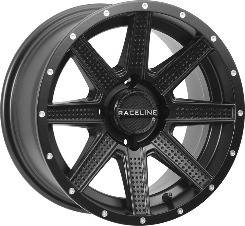 Raceline Wheels Hostage Wheel 14X7 4/156 4+3 (+5MM) Black - A92B-47056-43 For Yamaha UTVs 2019-2023 | Kawasaki Mule 2015-2023