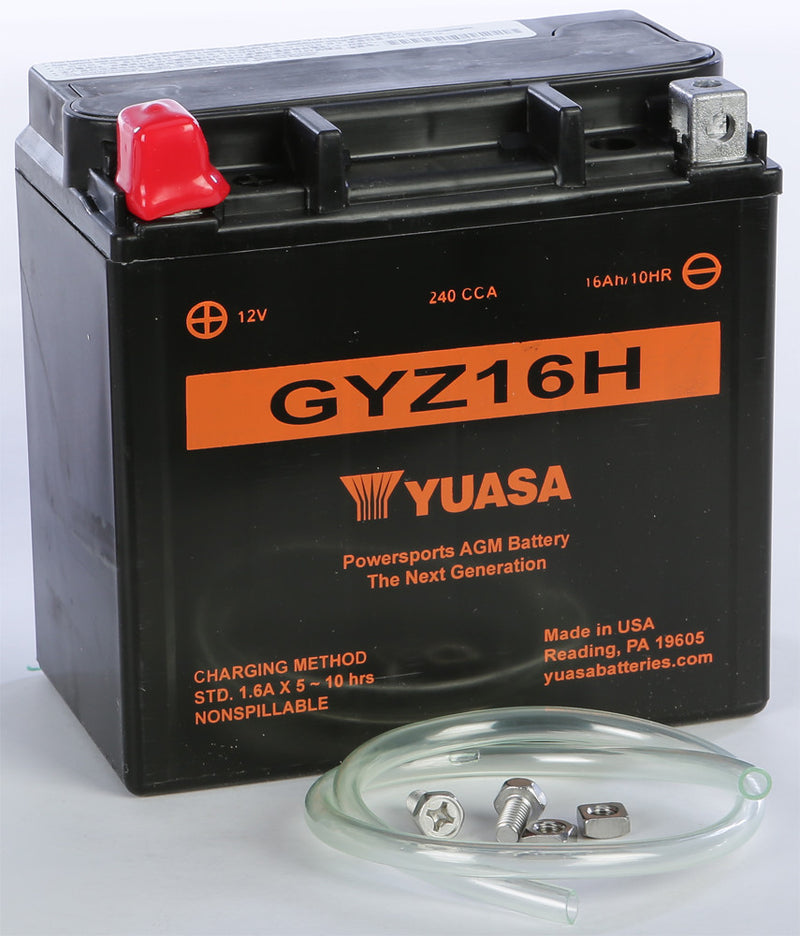 Yuasa Battery GYZ16H Sealed Factory Activated - YUAM716GH For Harley Rod / Screamin' / Night / Street 2002-2006 | BMW Motorcycles 2005-2023