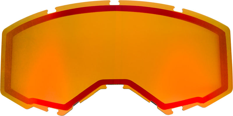 Fly Racing 37-5446 FLB-033 DUAL LENS W/O VENTS ADULT RED MIRROR/AMBER
