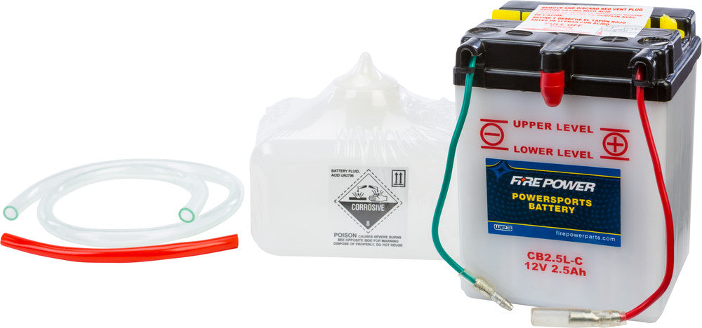Fire Power 490-2140 CB2.5L-C BATTERY W/ACID CB2.5L-C 12V HEAVY DUTY