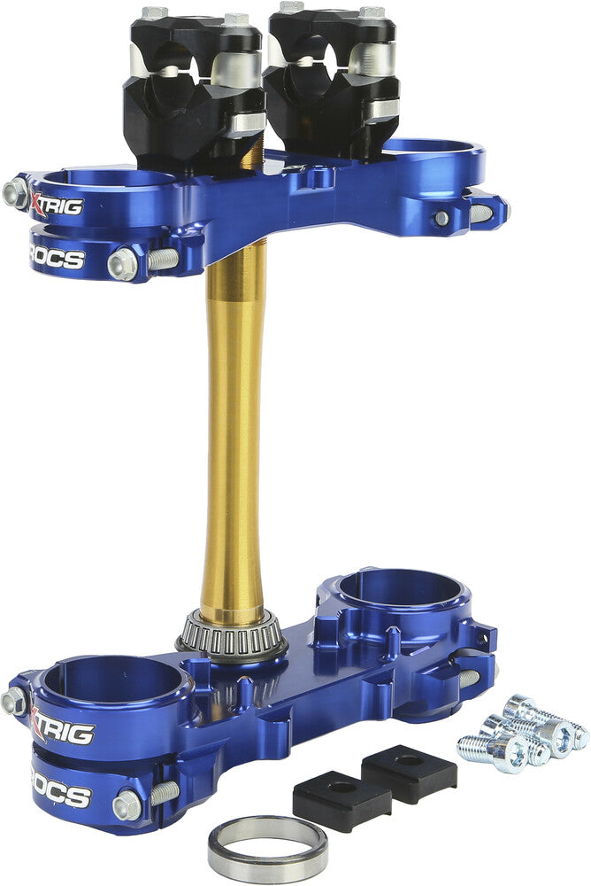 Xtrig Rocs Tech Clamp SET Blue Yamaha 25MM - 501330801201 Yamaha YZ 125 2006-2026