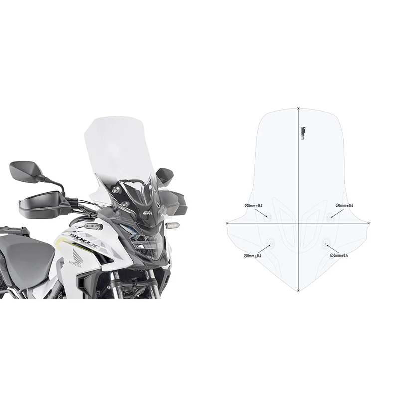 Givi Windshield Specific Clear - D1171ST Honda CB500X 2019-2020