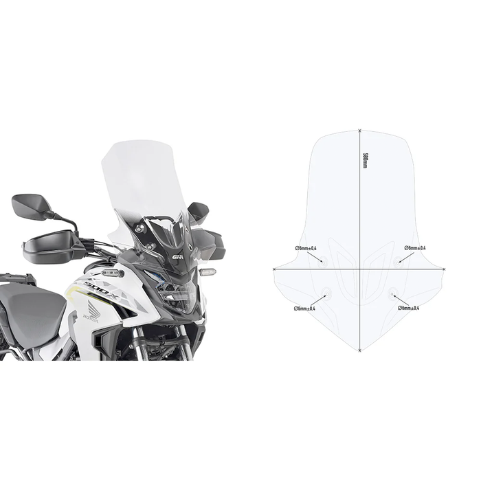 Givi 270-6650 D1171ST WINDSHIELD SPECIFIC CLEAR HON