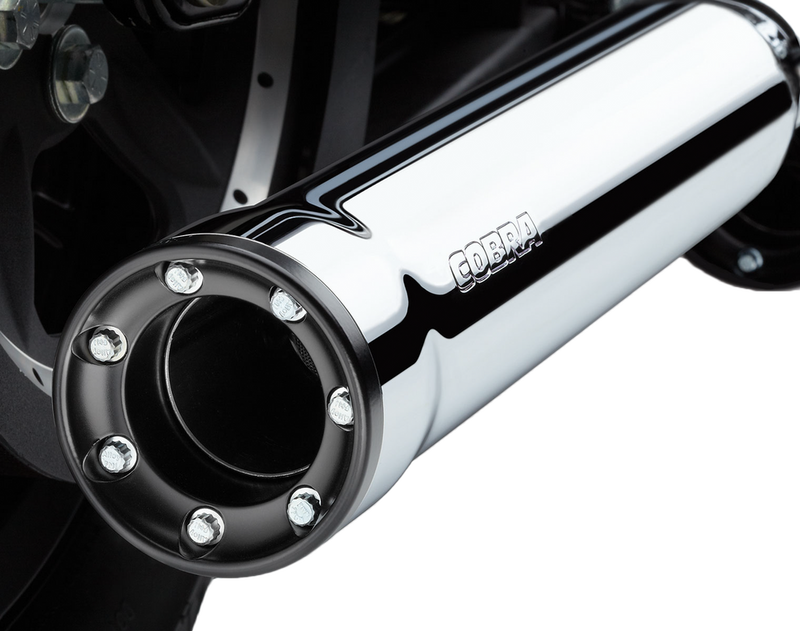 Cobra 3" RPT Slip-ONS Chrome FLH FLT - 6070 For Harley Touring 1995-2016