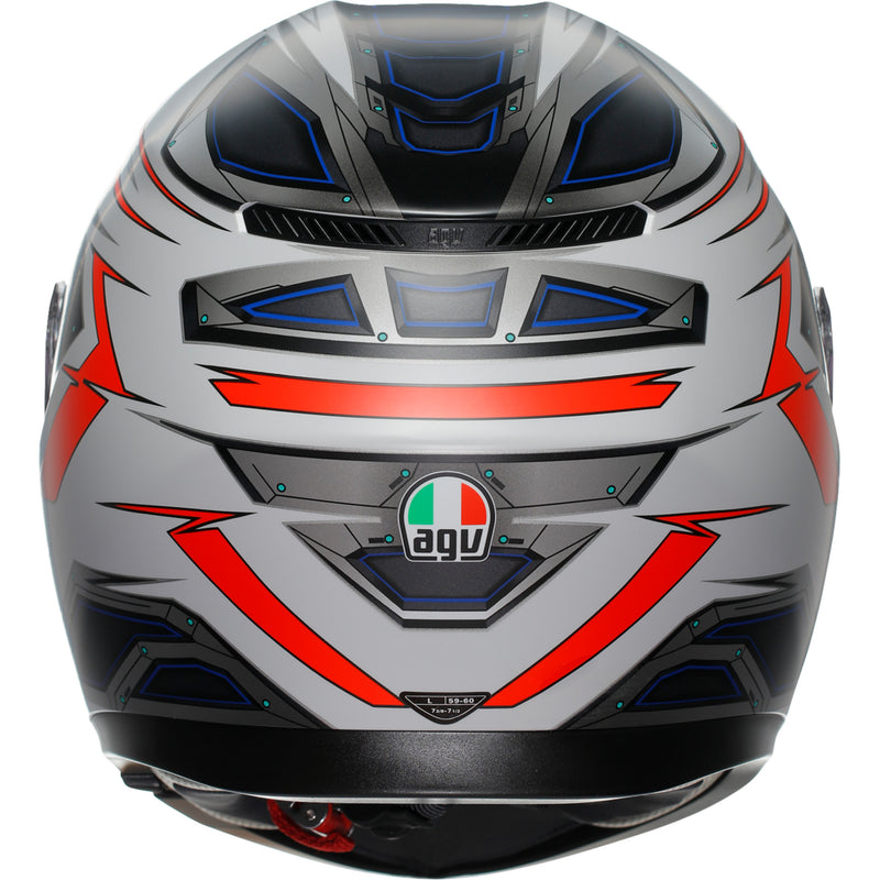 AGV K3 Space Helmet - Matte White/Red Fluo