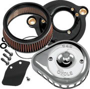 S&S Cycle 170-0435C 2017+ M8 Models Stealth Air Cleaner Kit W/ Chrome Mini Teardrop Cover - Photo - Primary