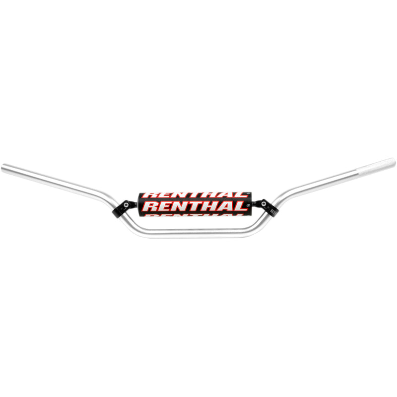 RENTHAL 0601-3590 837-01-SI-01-185 7/8" Off-Road Handlebar — Enduro/Moto/MX/Mid/Vintage Handlebar - 7/8" - 837 - Vintage Mid - Silver