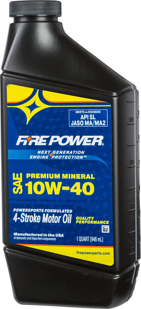 Fire Power 841-00231 196979 MINERAL OIL 4T 10W40QT 12/CASE