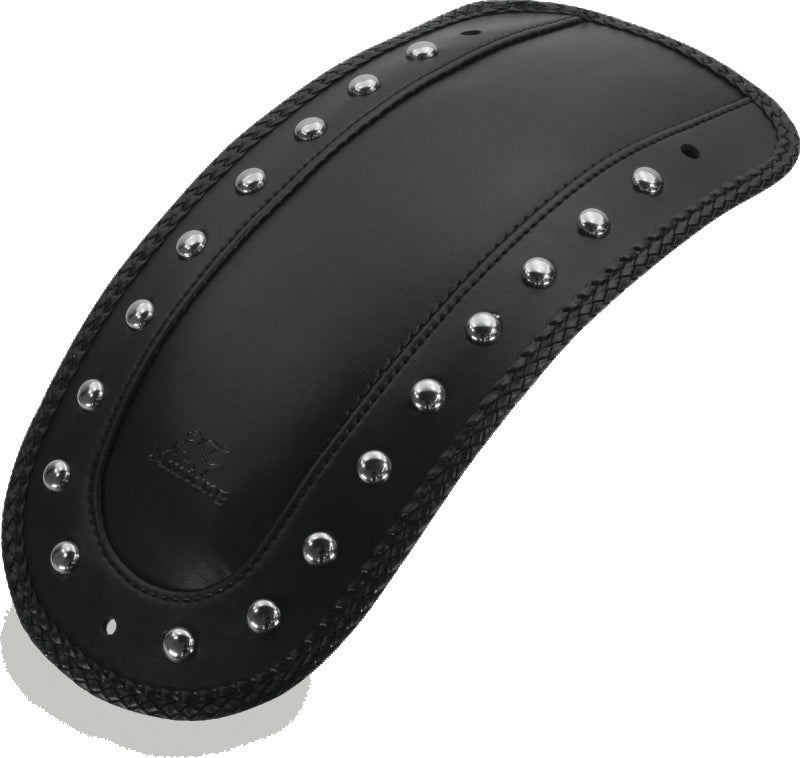 Mustang Motorcycle 78113 Mustang 00-17 Harley Softail Flsts, Flstn, Flstc W/stud Plate Fender Bib W/studs - Black - Photo - Primary