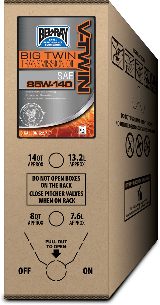 Bel-ray 840-1583 301828150033 BIG TWIN TRANSMISSION OIL 85W140 6GAL BIB