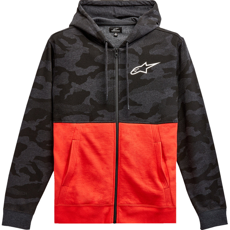ALPINESTARS 3050-6438 12135105018162X Camo Block Hoodie charcoal heather/warm red - 2xl