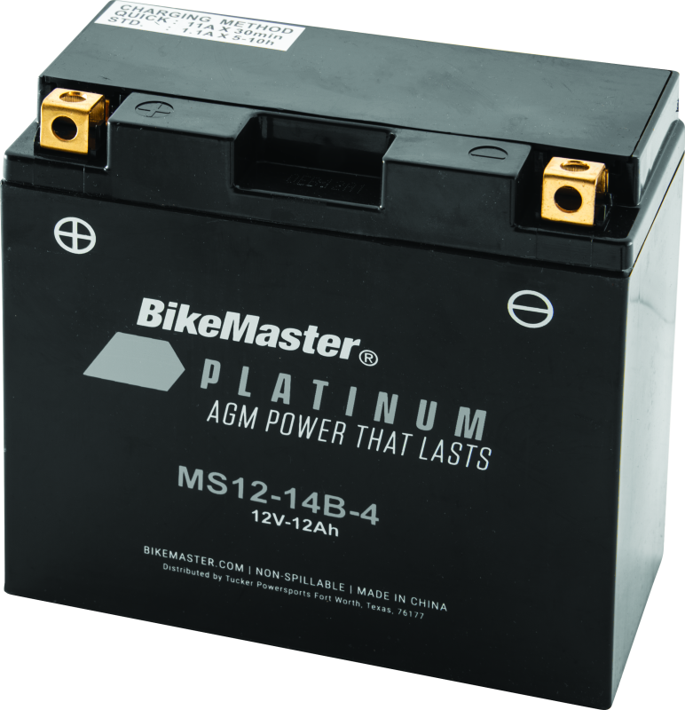 BikeMaster 780712 AGM Battery - MS12-14B-4 - Photo - Primary
