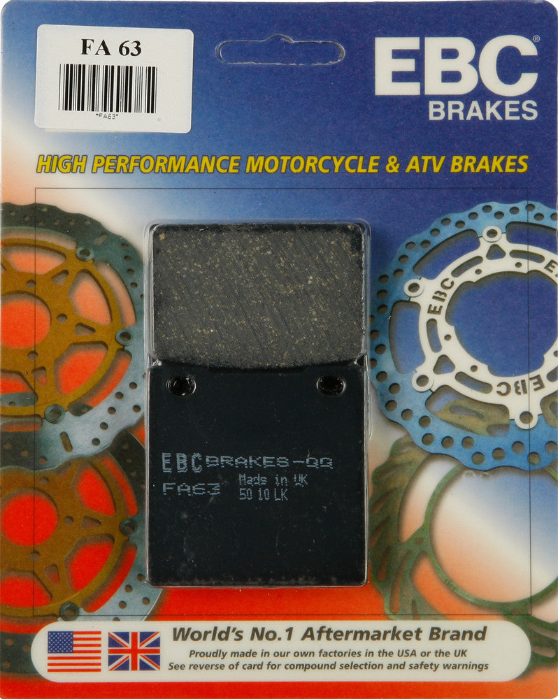 EBC Brake Pads Organic - FA63 Suzuki Motorcycles 1983-2010