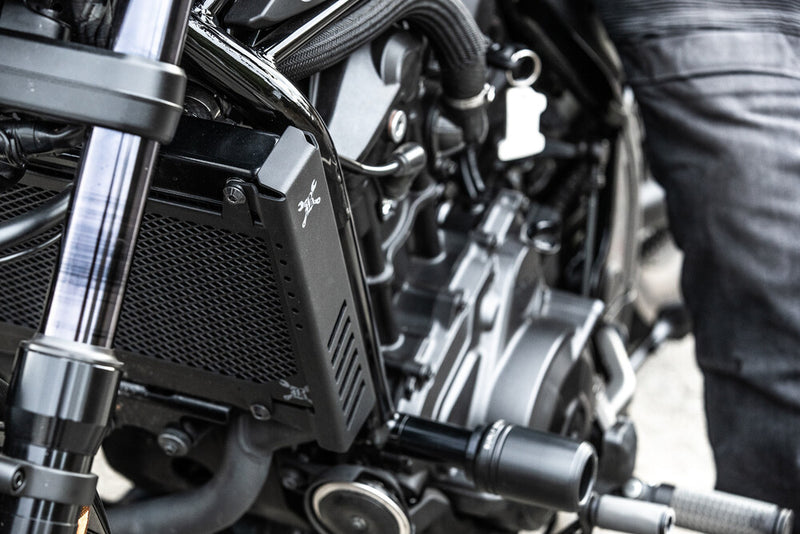 Burly Brand Slash CUT Radiator CVR Black - B10-3009B Honda Rebel / CMX1100T Rebel / Rebel 1100 2021-2025