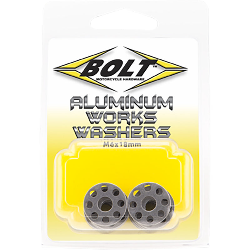 BOLT 2404-1062 2009-AWW.18 Aluminum Works Washers Works Washers - M6 x 18 - 10 Pack