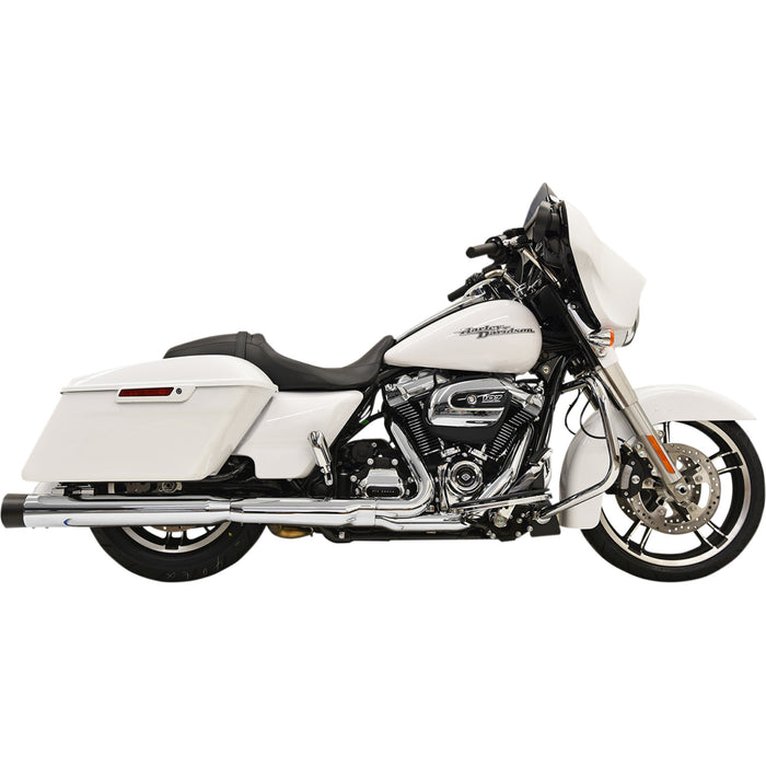 BASSANI XHAUST 1801-1082 1F72DNT5 DNT Straight Can Slip-On Mufflers - DNT Straight Can Mufflers for FL - Chrome/Black